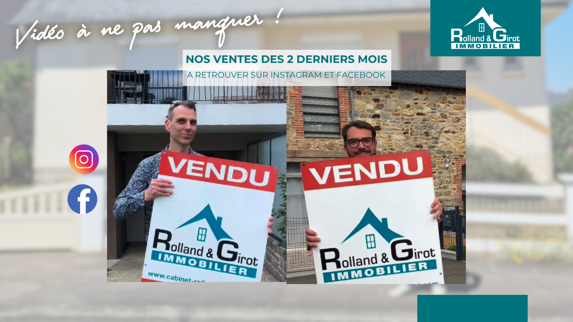 Nos ventes des 2 derniers mois à retrouver sur Instagram et Facebook 