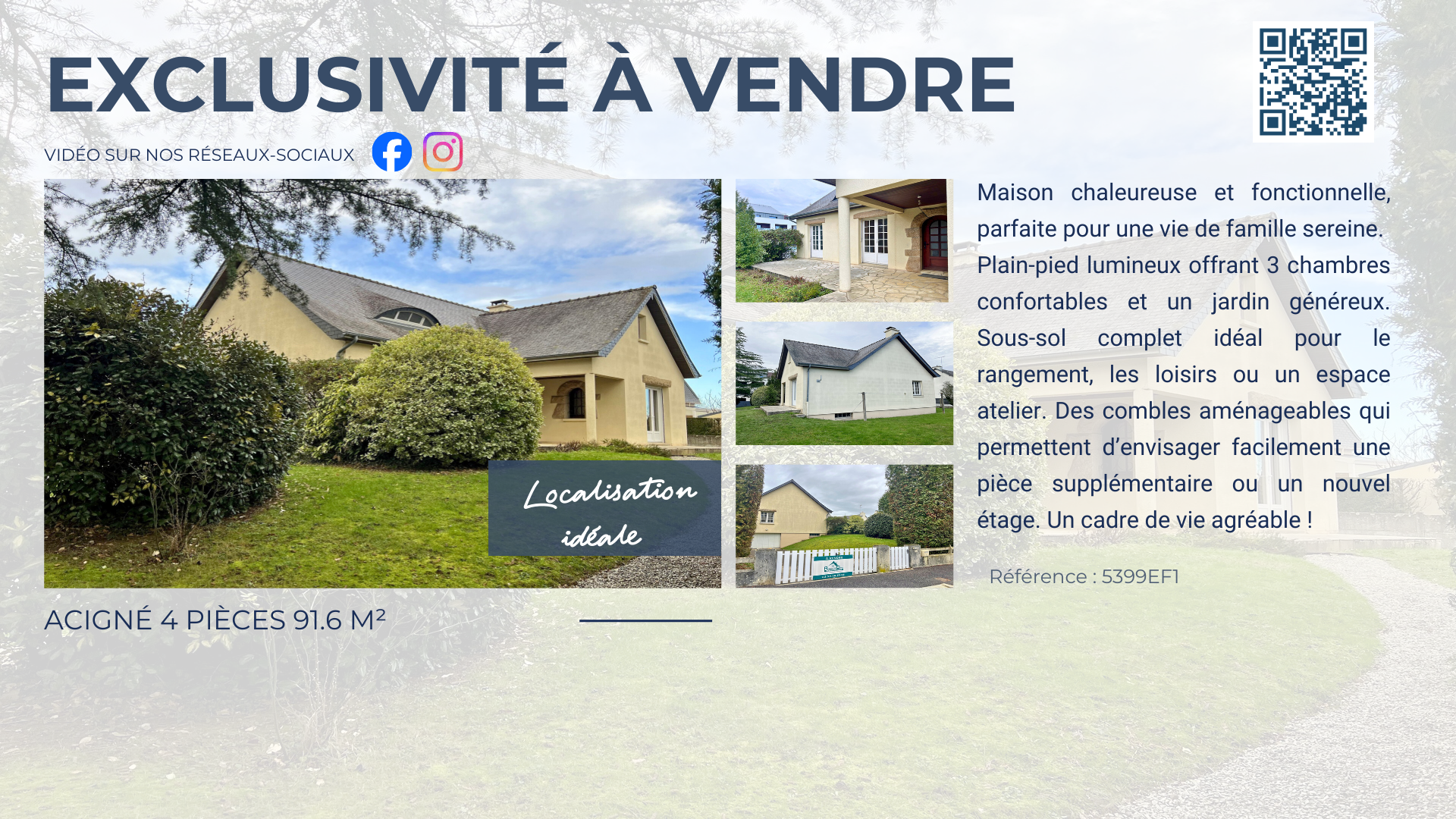 A vendre Acigné 4 Pièces 91.6 m²