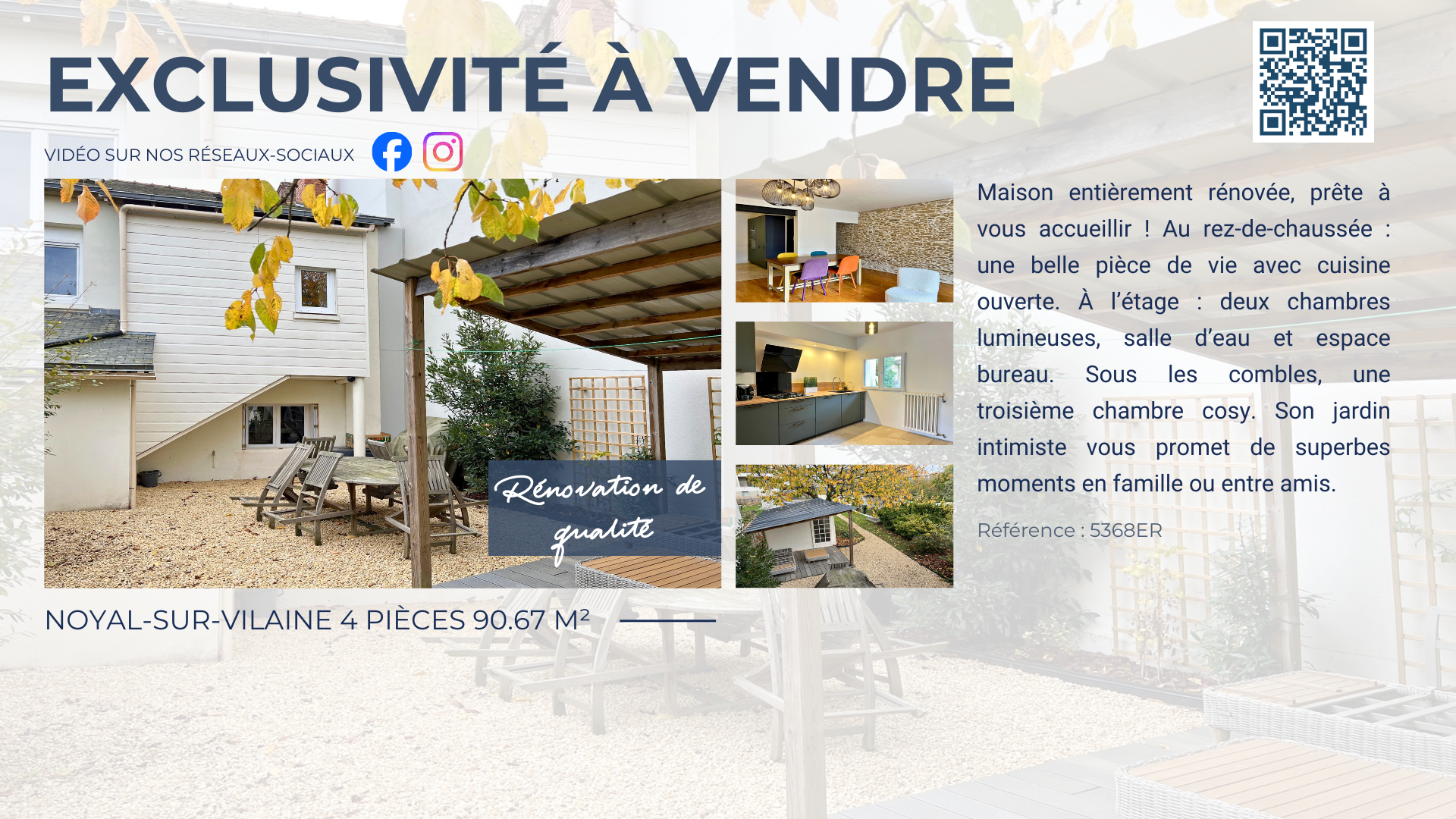A vendre Noyal-sur-Vilaine 4 Pièces 90.67 m²