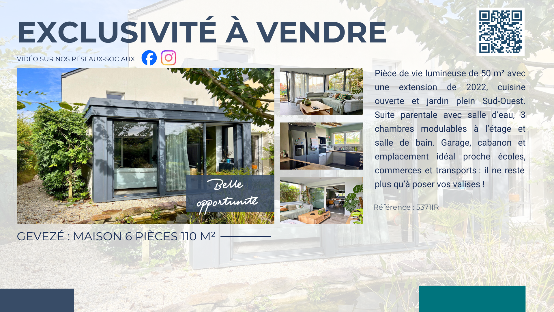 A vendre Gevezé : Maison 6 pièces 110 m²